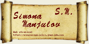 Simona Manjulov vizit kartica
